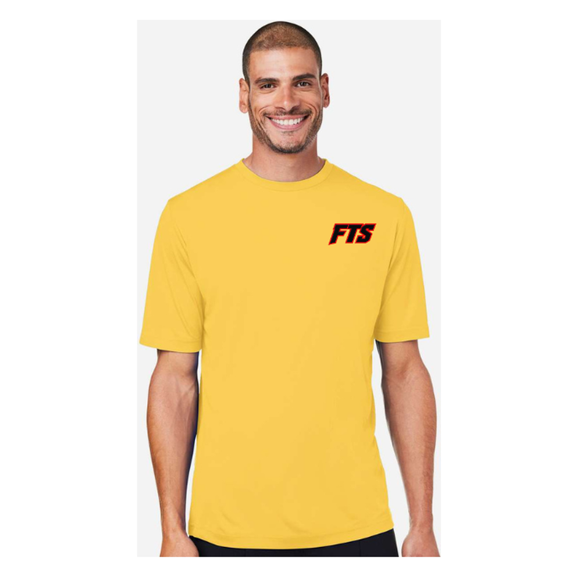 FTS Net Red – Men's Short Sleeve - Campus Gold - Front