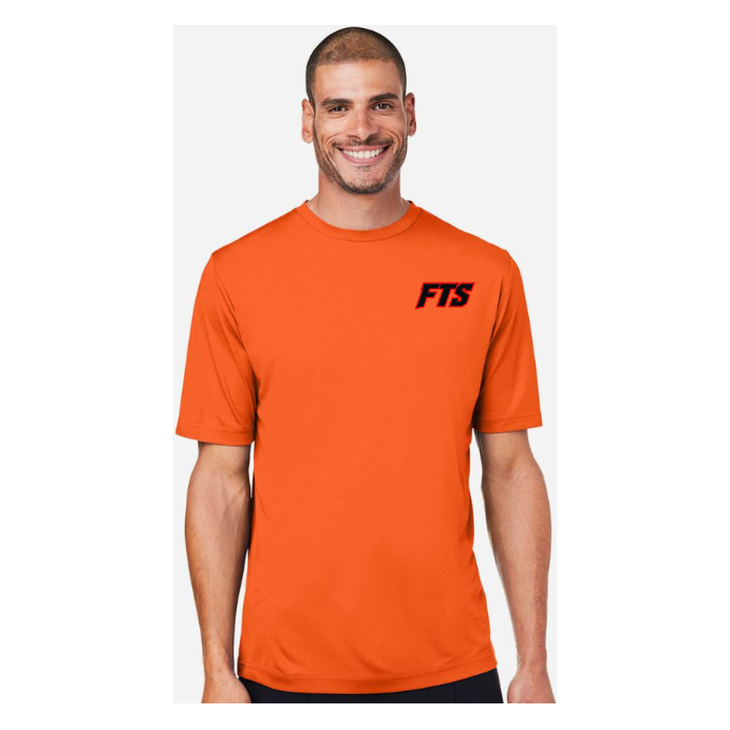 FTS Net Red – Men's Short Sleeve - Campus Orange - Front