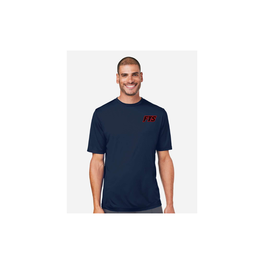 FTS Net Red – Men's Short Sleeve in Classic Navy - front logo view