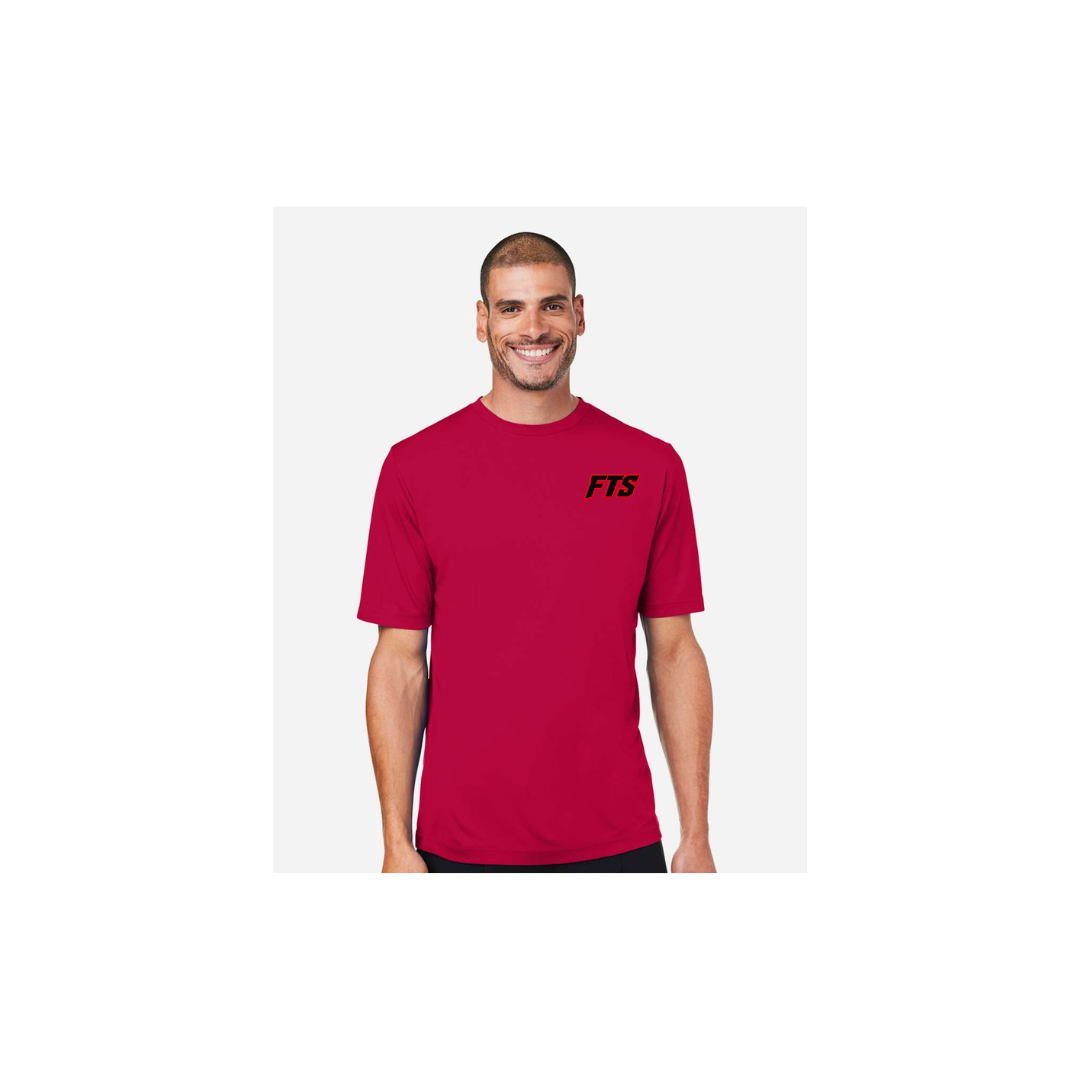FTS Net Red – Men's Short Sleeve in Classic Red - front logo view