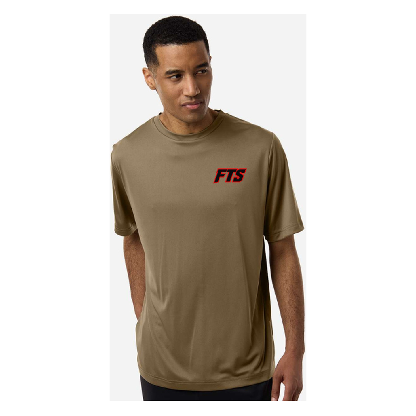 FTS Net Red – Men's Short Sleeve - Coyote Brown - Front