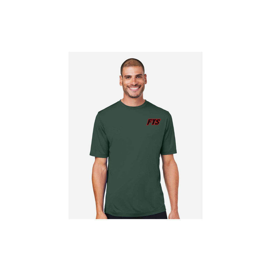 FTS Net Red – Men's Short Sleeve in Forest - front logo view