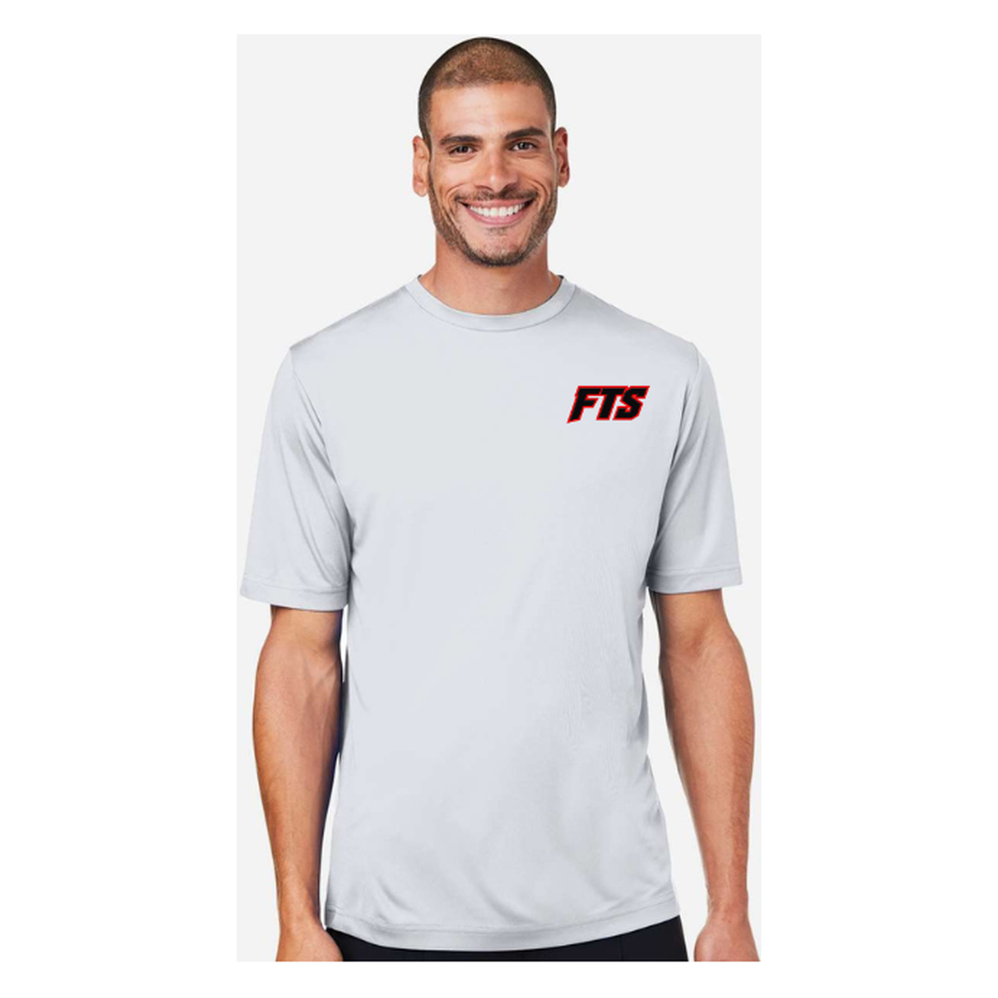 FTS Net Red – Men's Short Sleeve - Platinum - Front