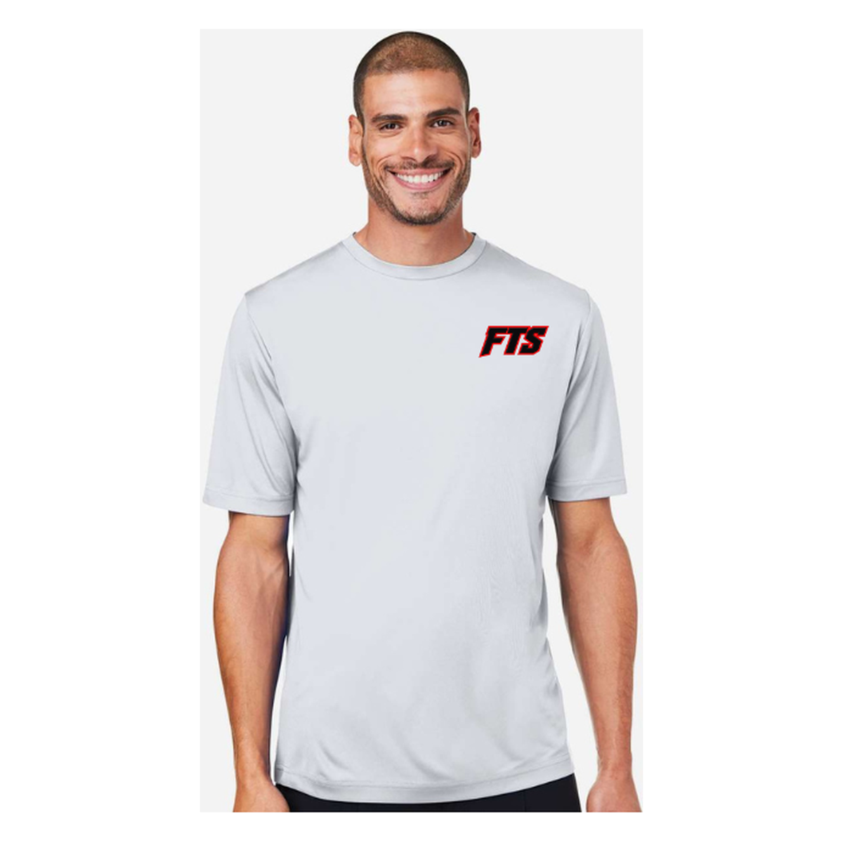 FTS Net Red – Men's Short Sleeve - Platinum - Front