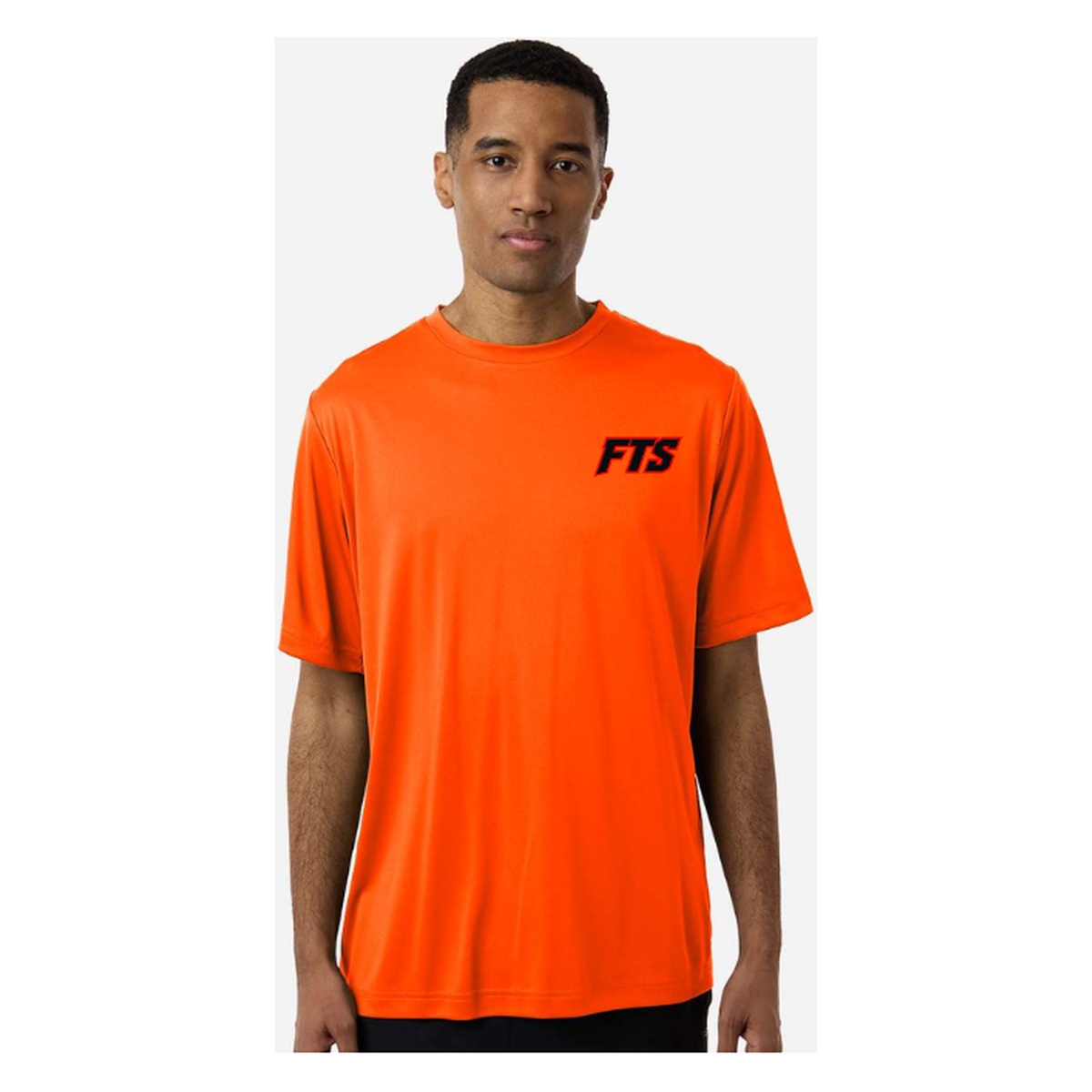 FTS Net Red – Men's Short Sleeve - Safety Orange - Front