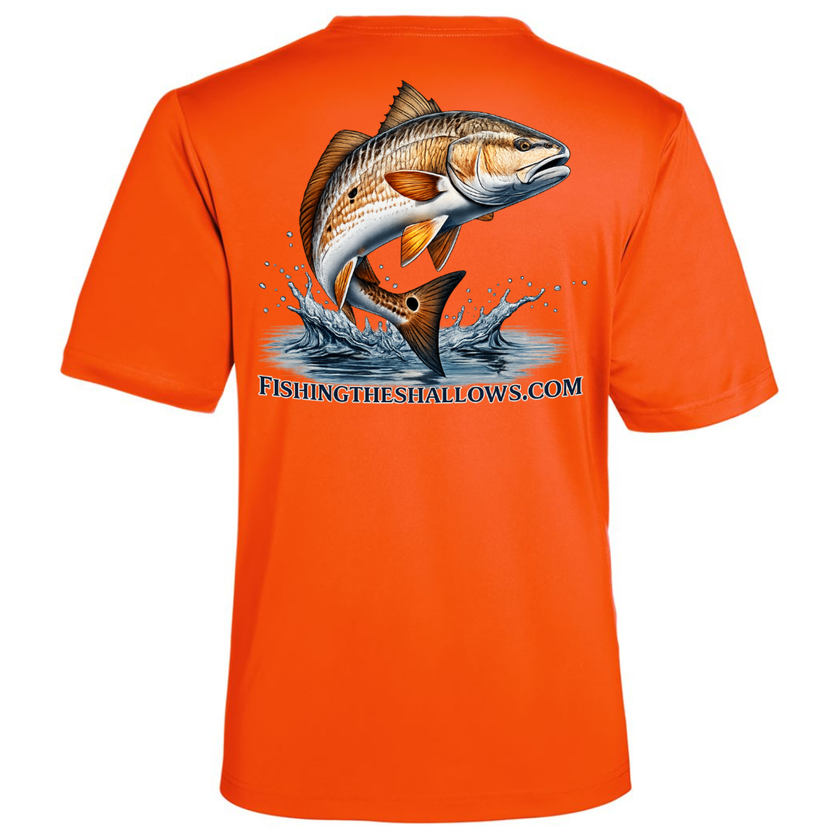 Redfish Art – Men's Short Sleeve - Campus Orange - Back