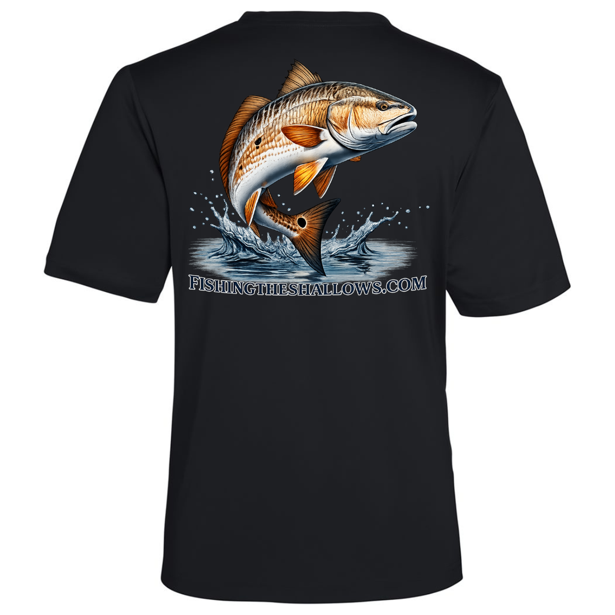 Redfish Art – Men's Short Sleeve - Black - Back