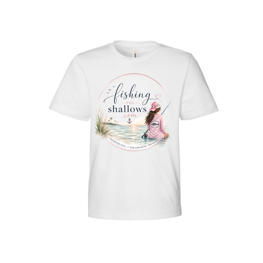 Sitting Girl – Girls Short Sleeve — back