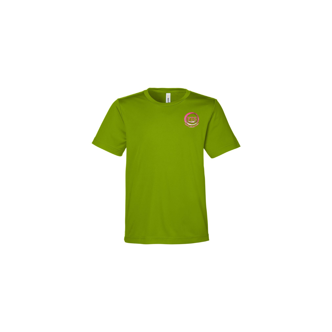 Daddy Daughter – Girls Short Sleeve in Acid Green - front logo view
