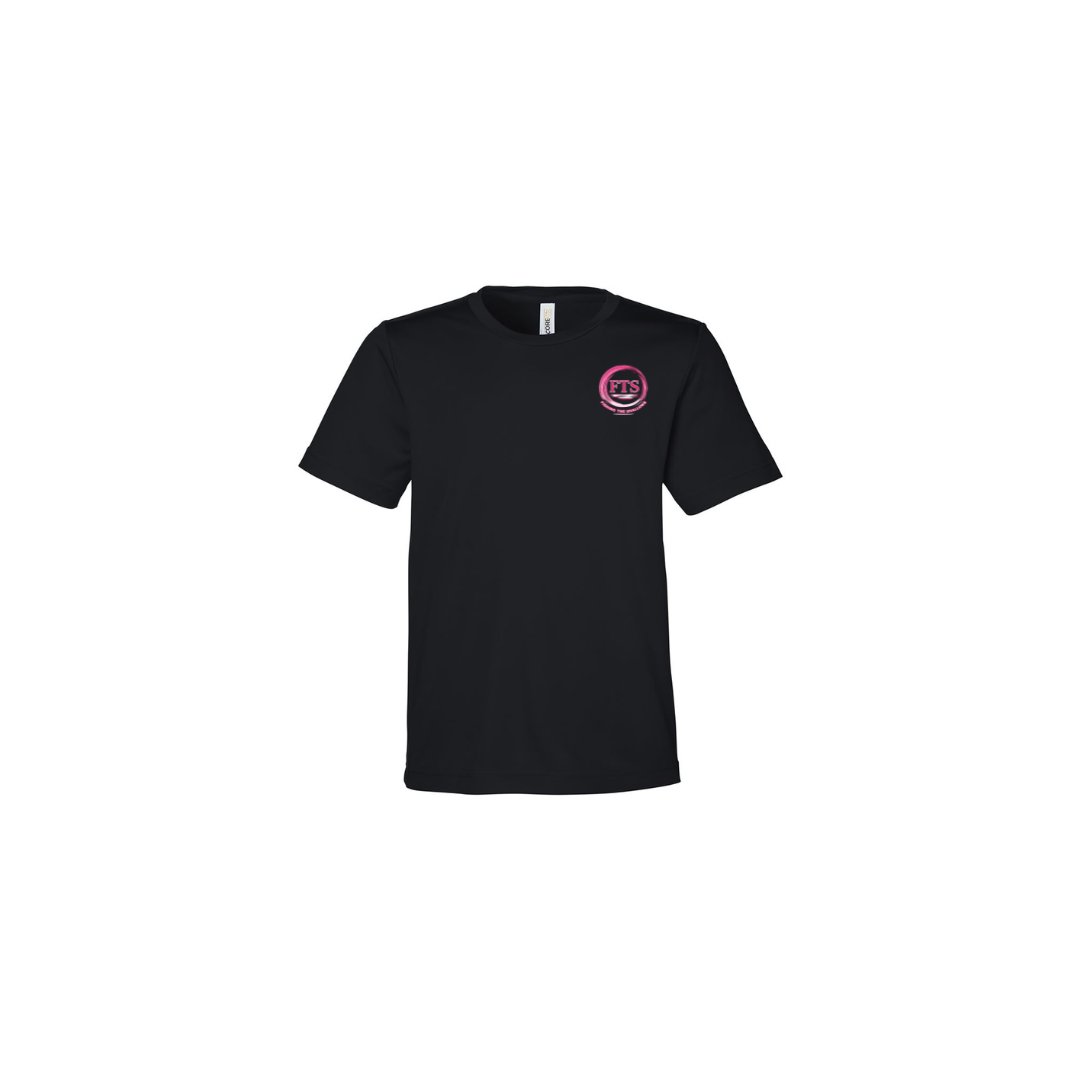 Daddy Daughter – Girls Short Sleeve in Black - front logo view