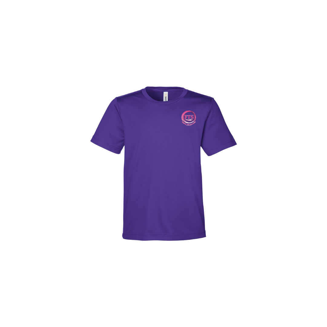 Daddy Daughter – Girls Short Sleeve in Campus Purple - front logo view