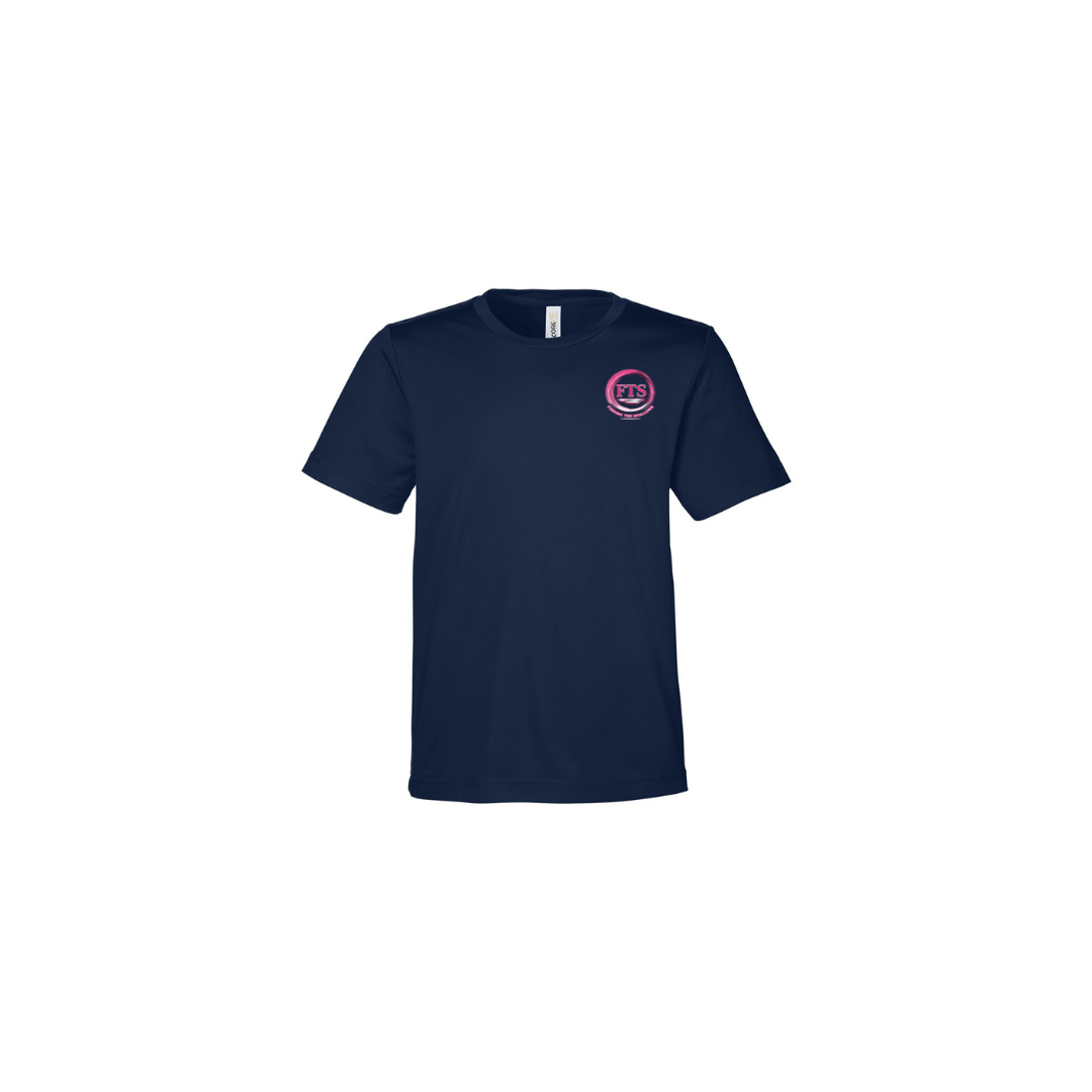 Daddy Daughter – Girls Short Sleeve in Classic Navy - front logo view