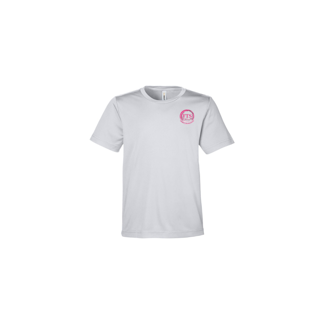 Daddy Daughter – Girls Short Sleeve in Platinum - front logo view