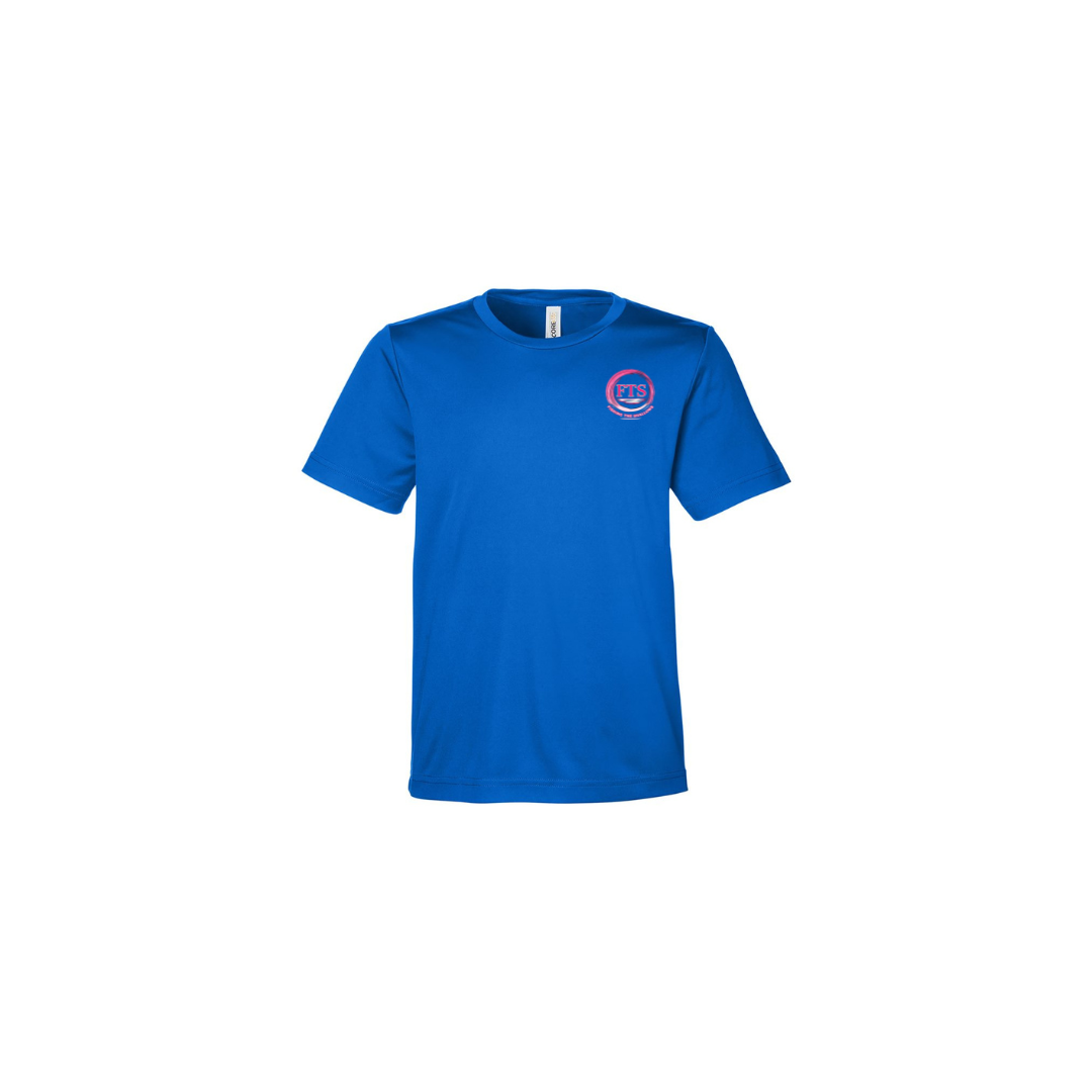 Daddy Daughter – Girls Short Sleeve in True Royal - front logo view