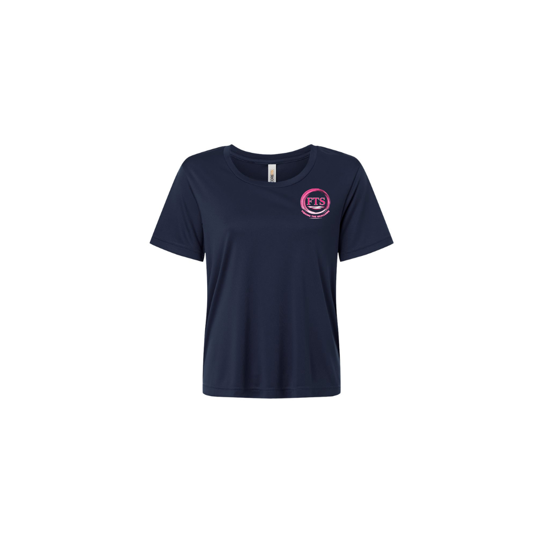 Hooker – Women's Short Sleeve in Classic Navy - front logo view