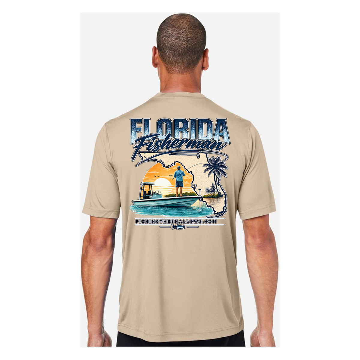 Florida Fisherman – Men's Short Sleeve - Stone - Back