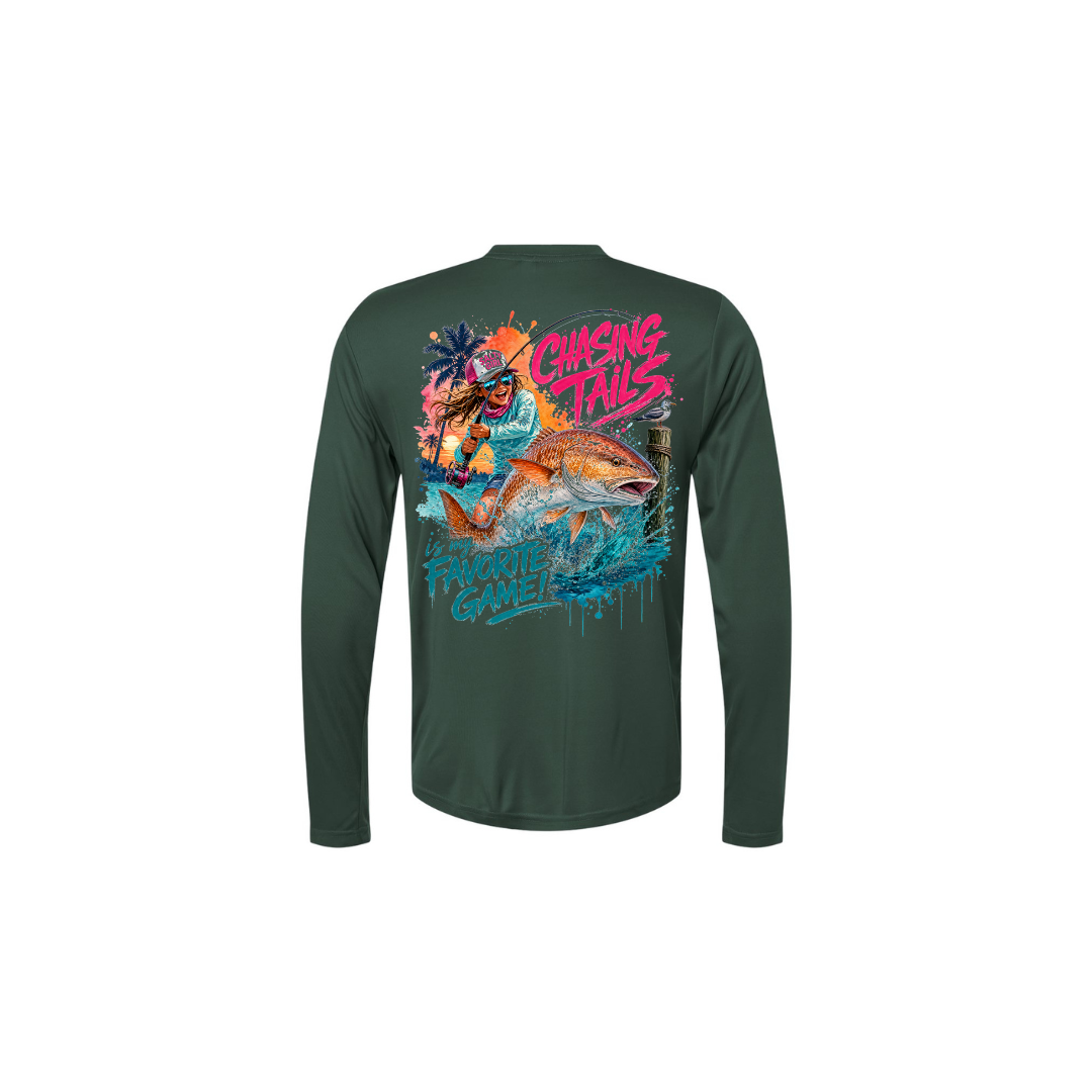 Girl Games – Girls Long Sleeve in Forest - back view