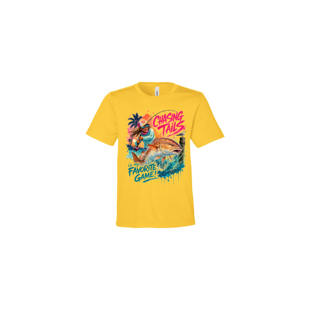 Girl Games – Girls Short Sleeve in Campus Gold - back view