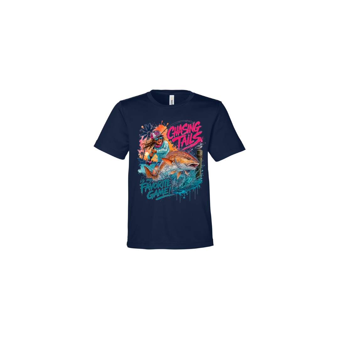 Girl Games – Girls Short Sleeve in Classic Navy - back view