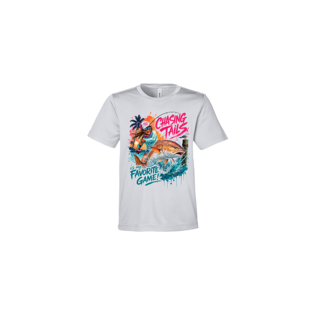 Girl Games – Girls Short Sleeve in Platinum - back view