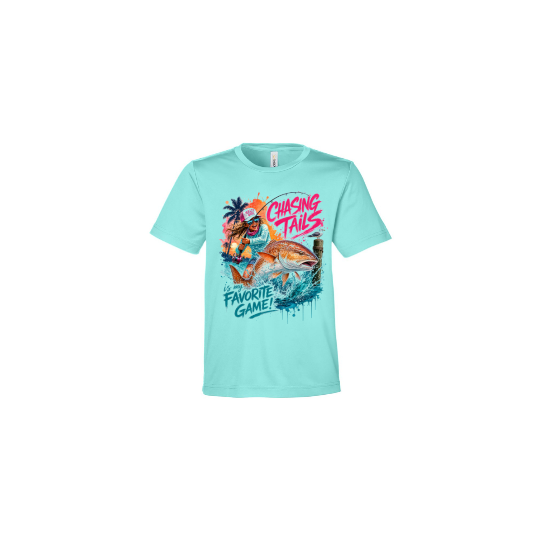 Girl Games – Girls Short Sleeve in Sea Glass - back view