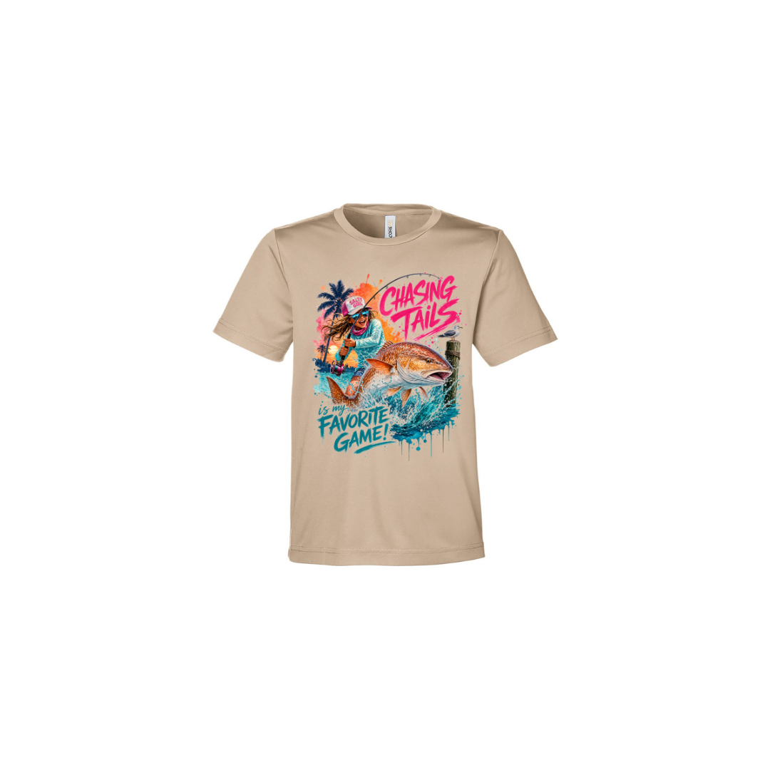 Girl Games – Girls Short Sleeve in Stone - back view
