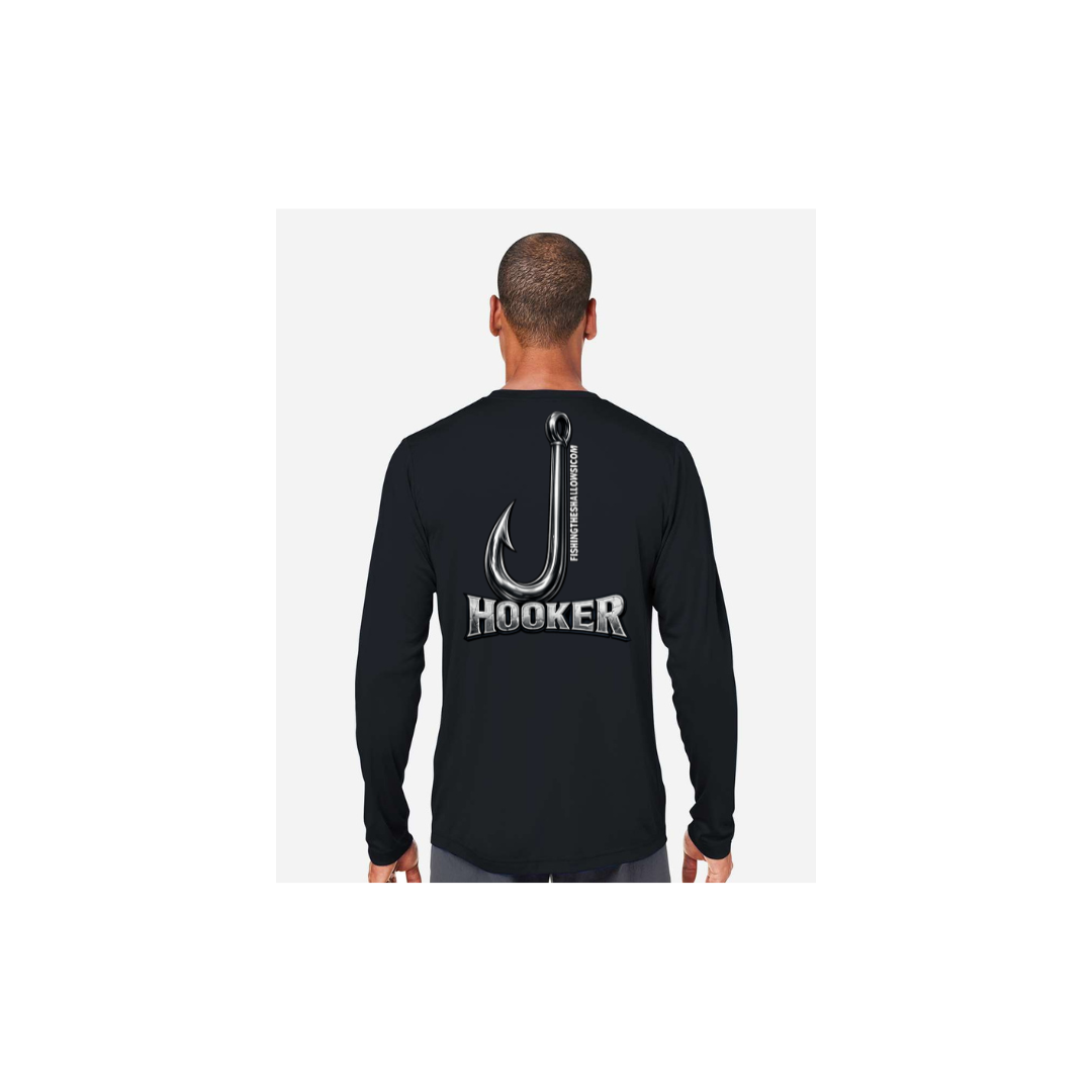 Hooker – Men's Long Sleeve in Black - back view
