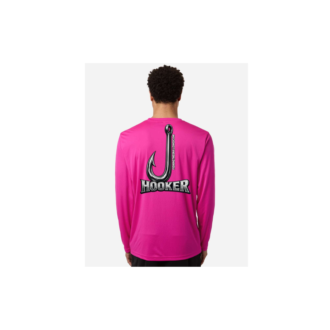 Hooker – Men's Long Sleeve in Bright Magenta - back view
