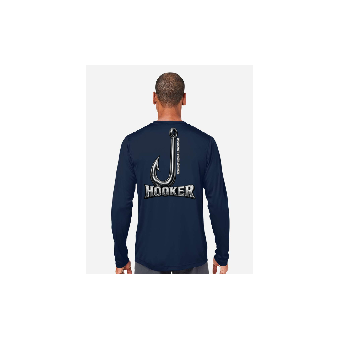 Hooker – Men's Long Sleeve in Classic Navy - back view