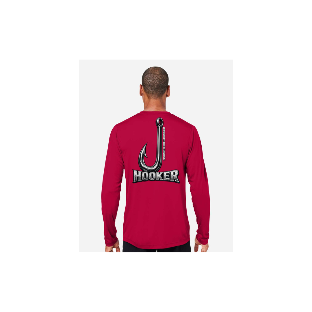 Hooker – Men's Long Sleeve in Classic Red - back view