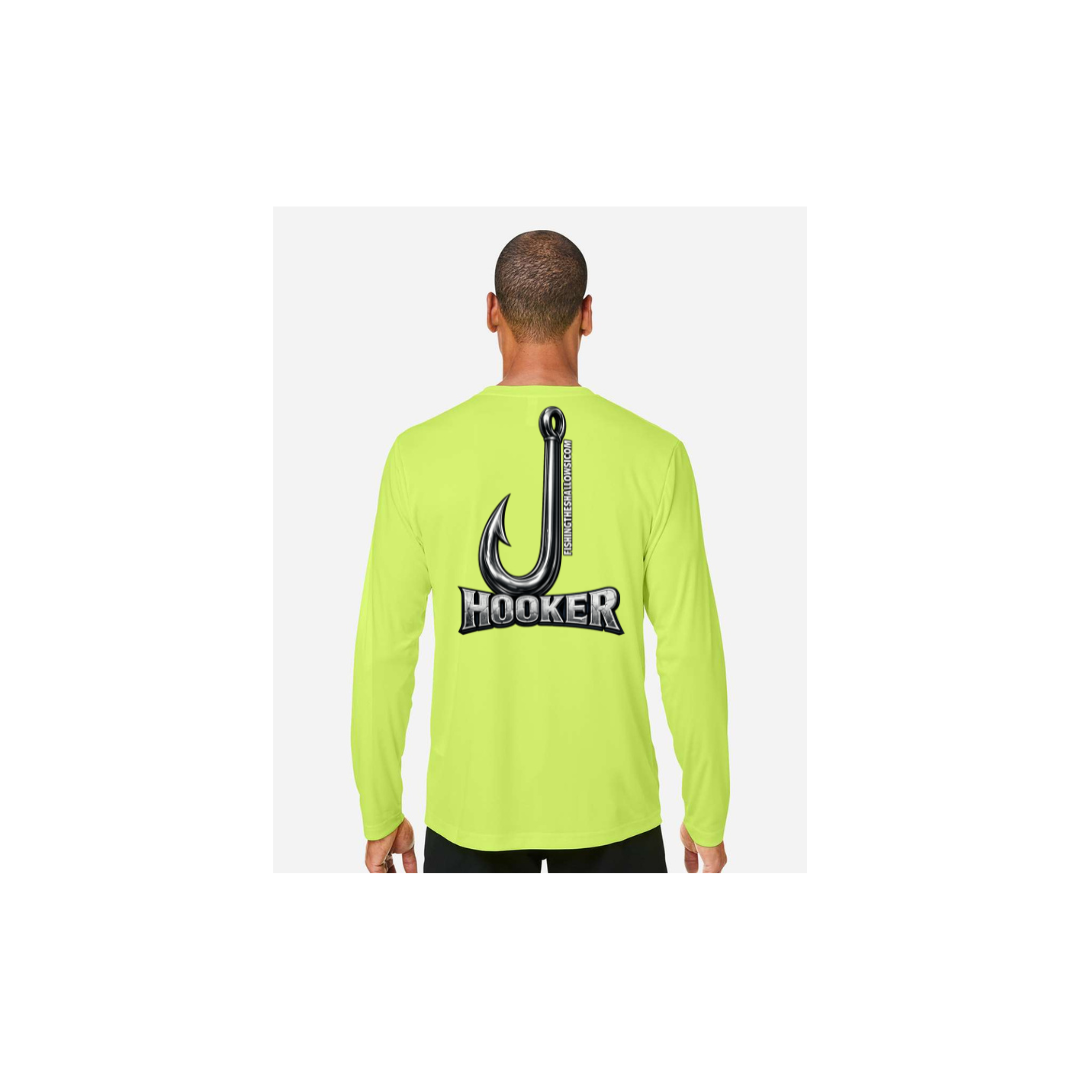 Hooker – Men's Long Sleeve in Safety Yellow - back view