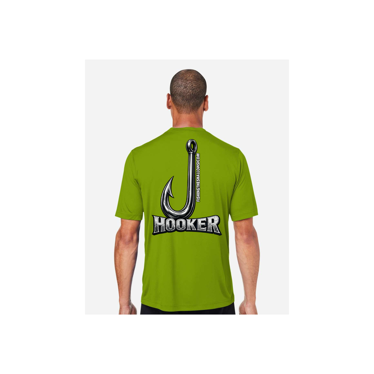 Hooker – Men's Short Sleeve in Acid Green - back view