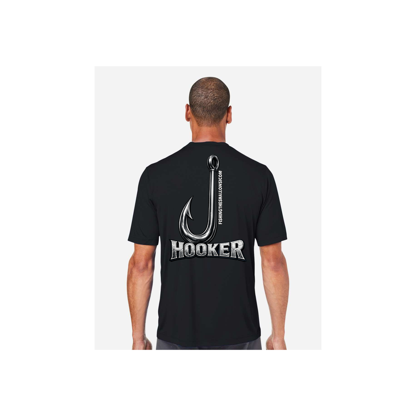 Hooker – Men's Short Sleeve in Black - back view