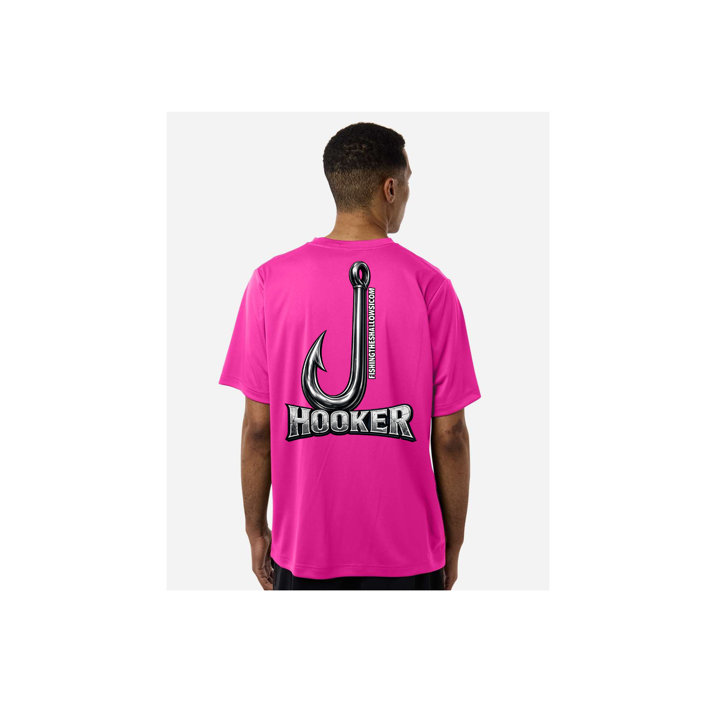 Hooker – Men's Short Sleeve in Bright Magenta - back view