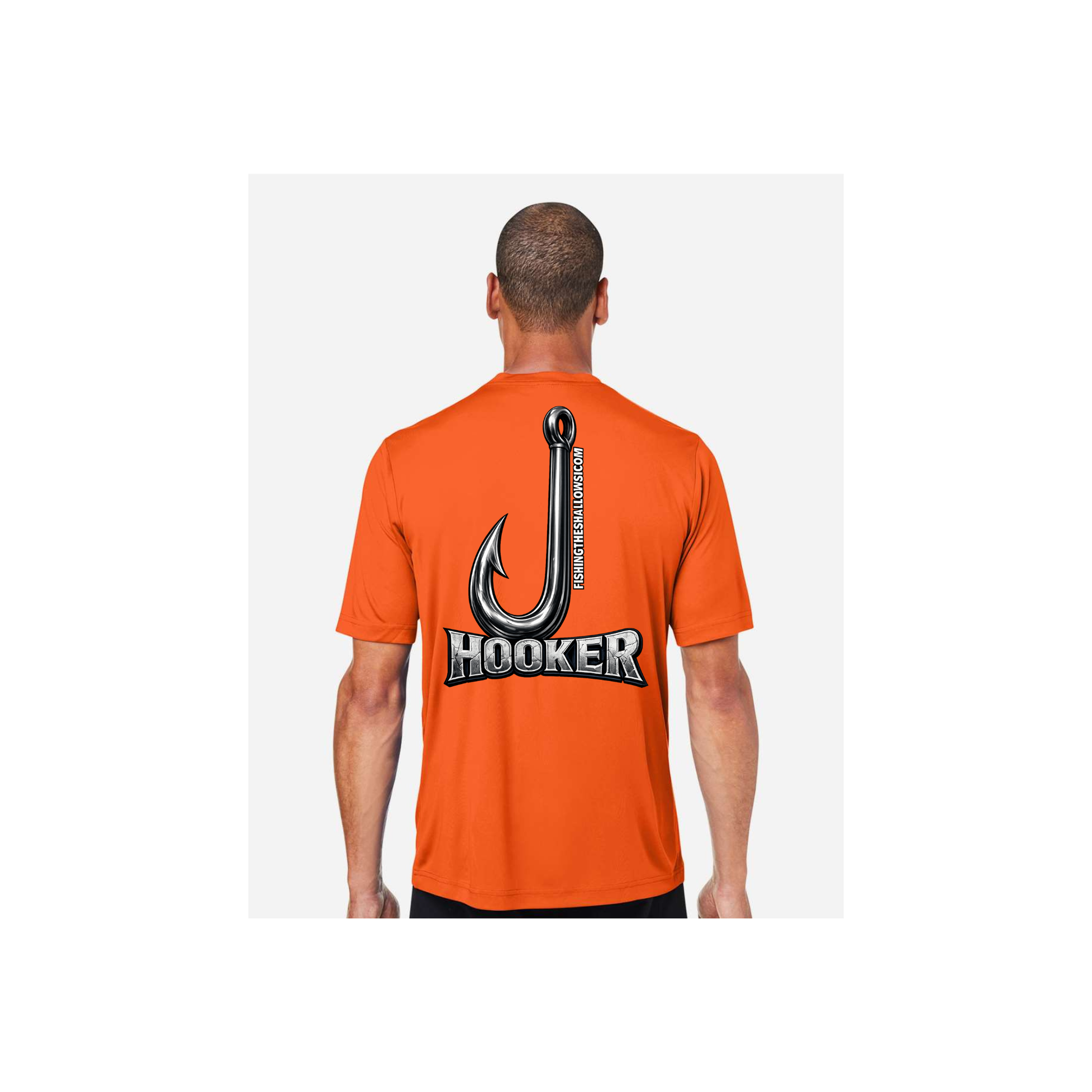 Hooker – Men's Short Sleeve in Campus Orange - back view