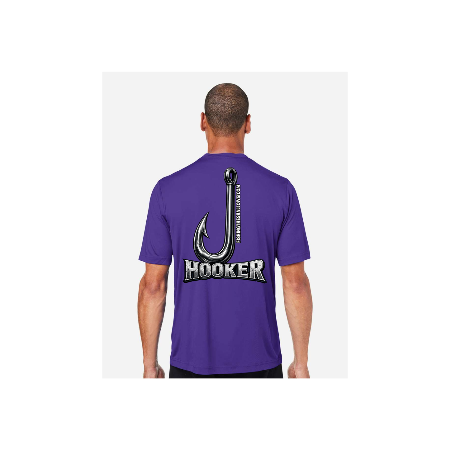 Hooker – Men's Short Sleeve in Campus Purple - back view