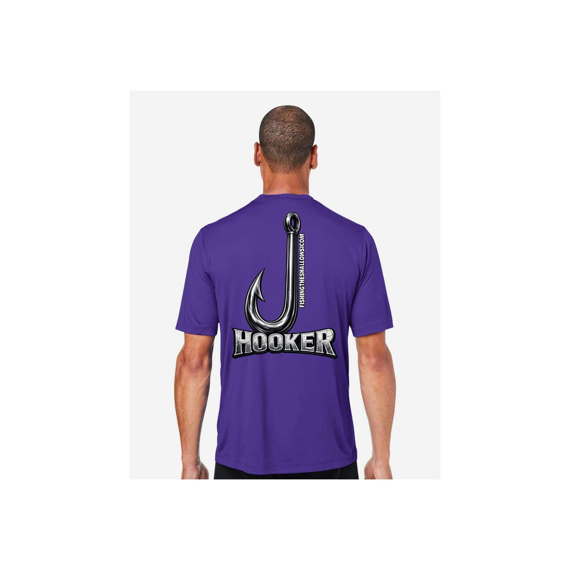 Hooker – Men's Short Sleeve in Campus Purple - back view