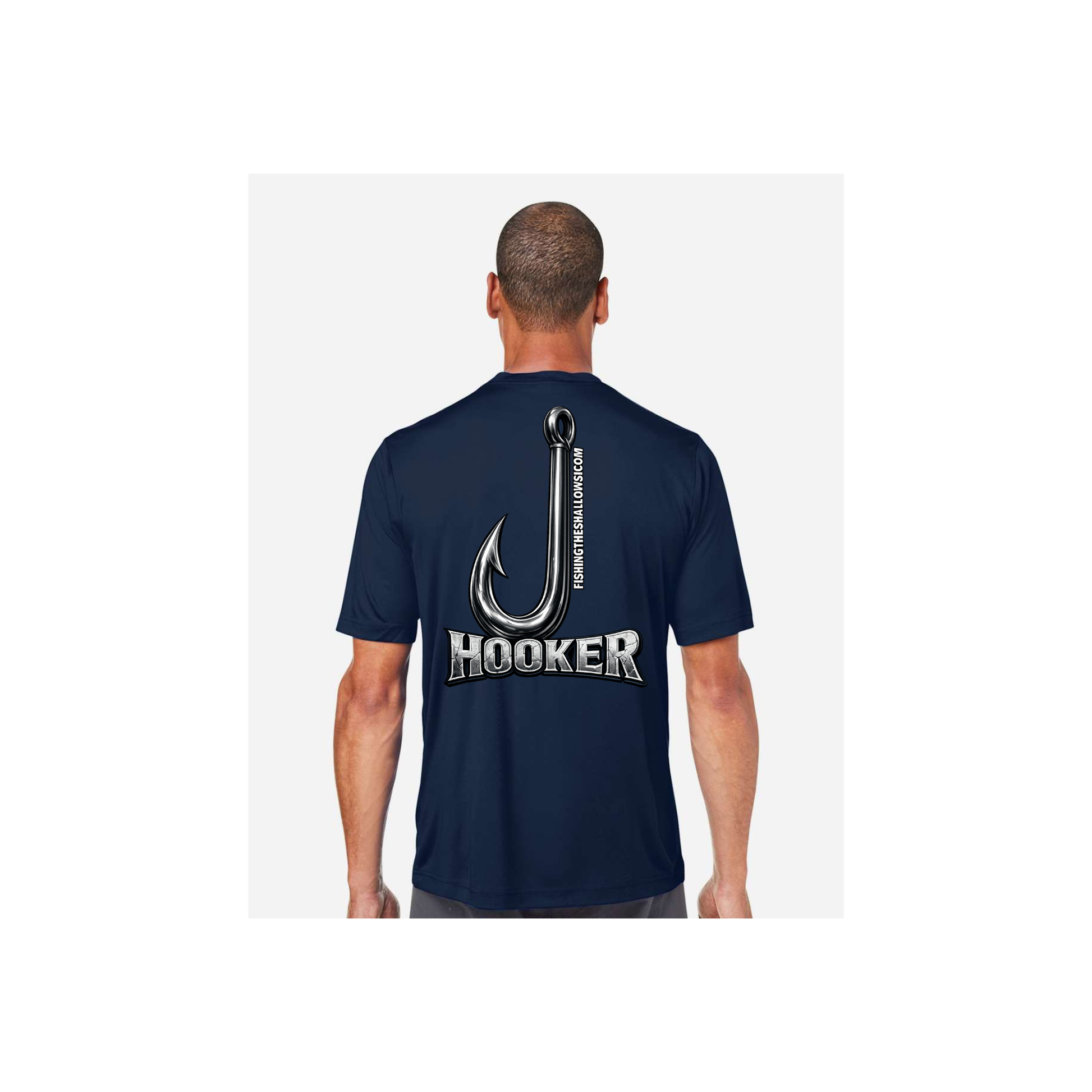 Hooker – Men's Short Sleeve in Classic Navy - back view