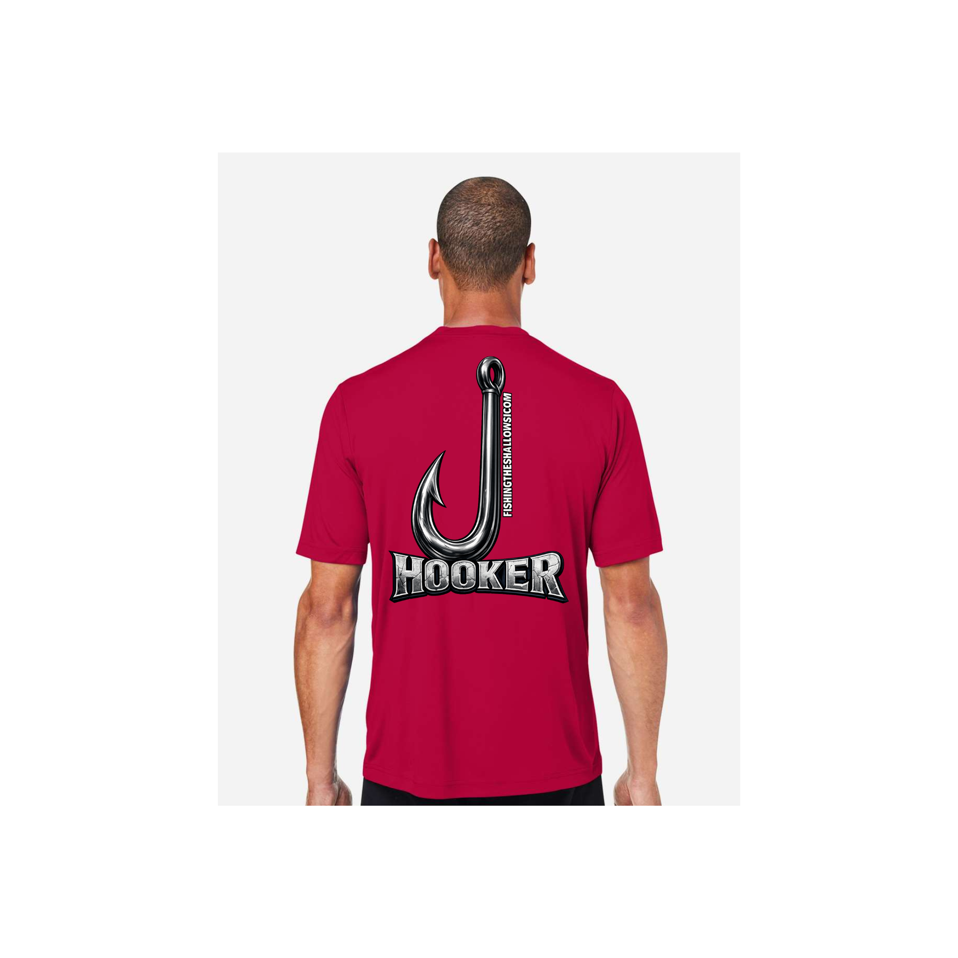 Hooker – Men's Short Sleeve in Classic Red - back view