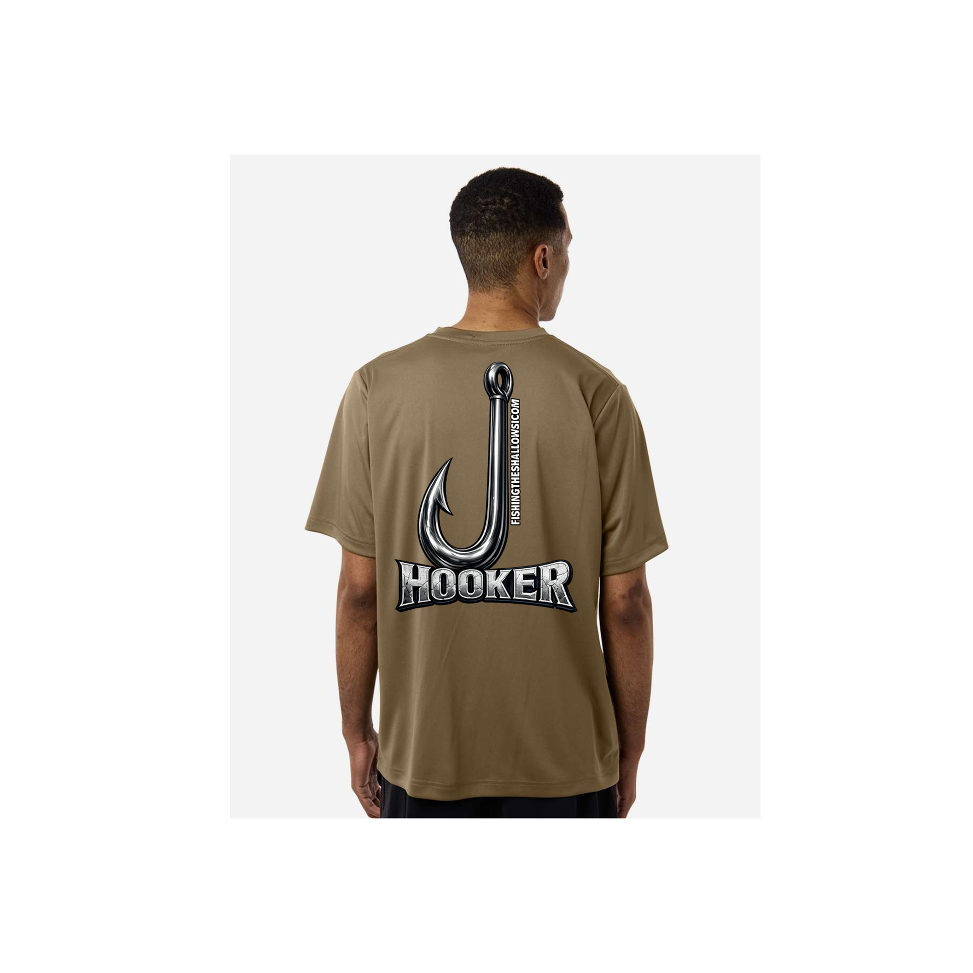 Hooker – Men's Short Sleeve in Coyote Brown - back view