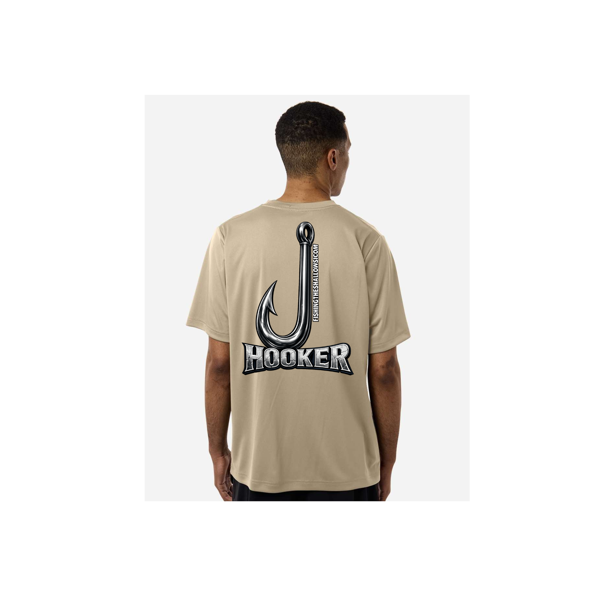 Hooker – Men's Short Sleeve in Desert Kahki - back view