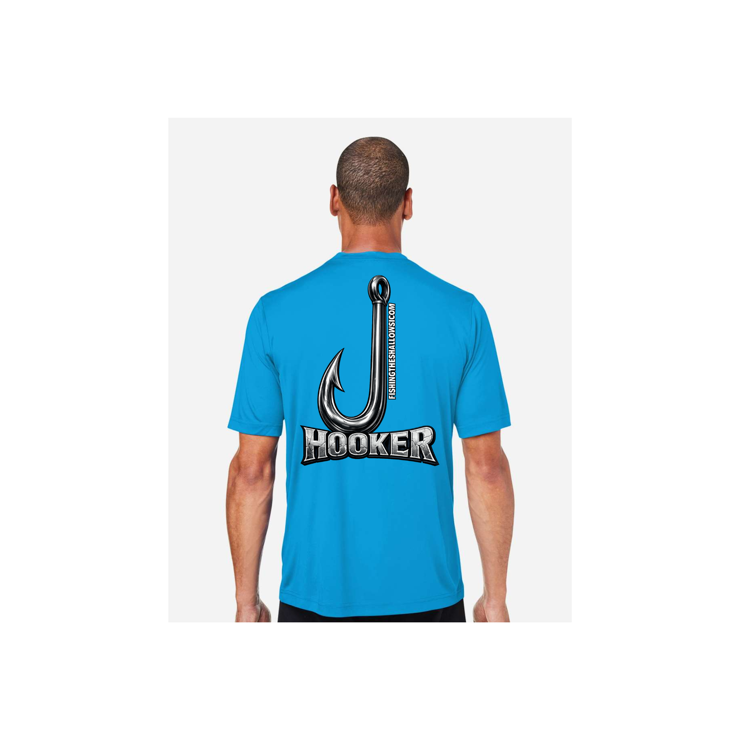 Hooker – Men's Short Sleeve in Electric Blue - back view