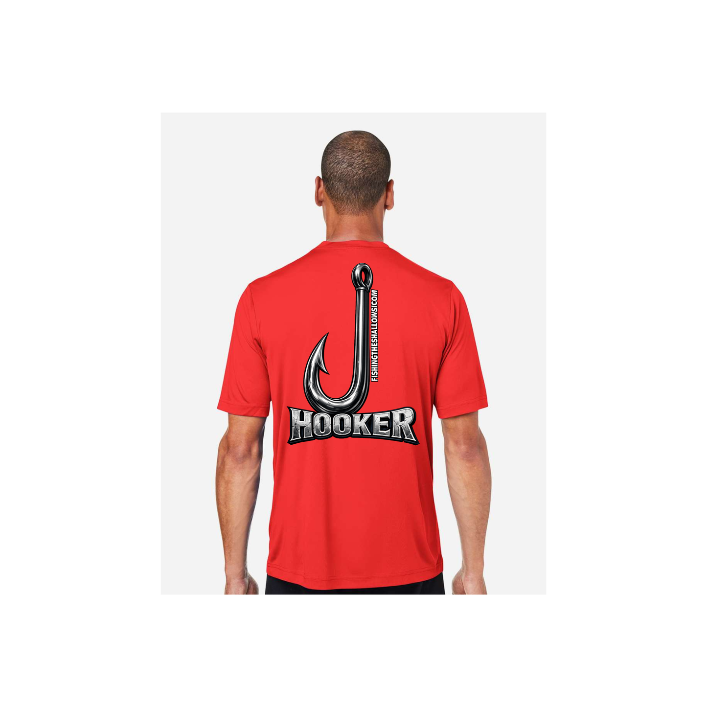 Hooker – Men's Short Sleeve in Marina Red - back view