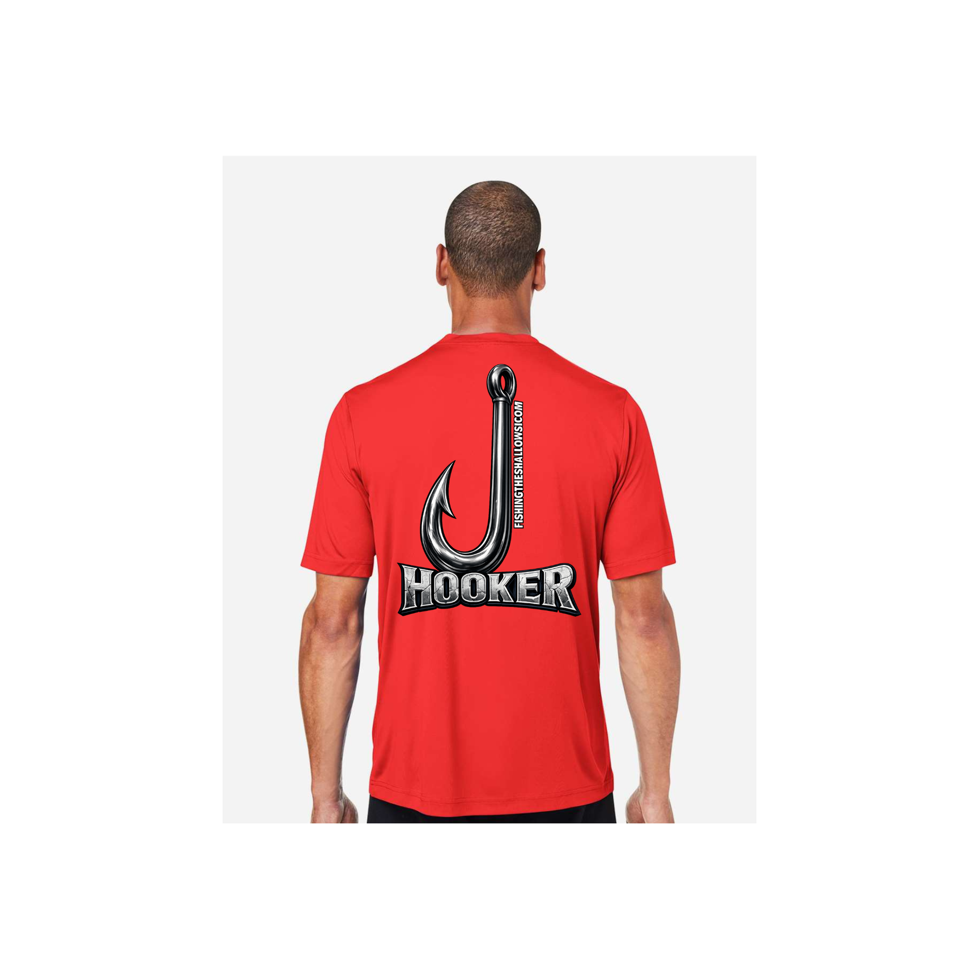 Hooker – Men's Short Sleeve in Marina Red - back view