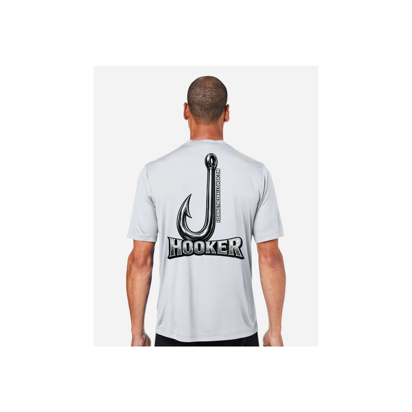 Hooker – Men's Short Sleeve in Platinum - back view