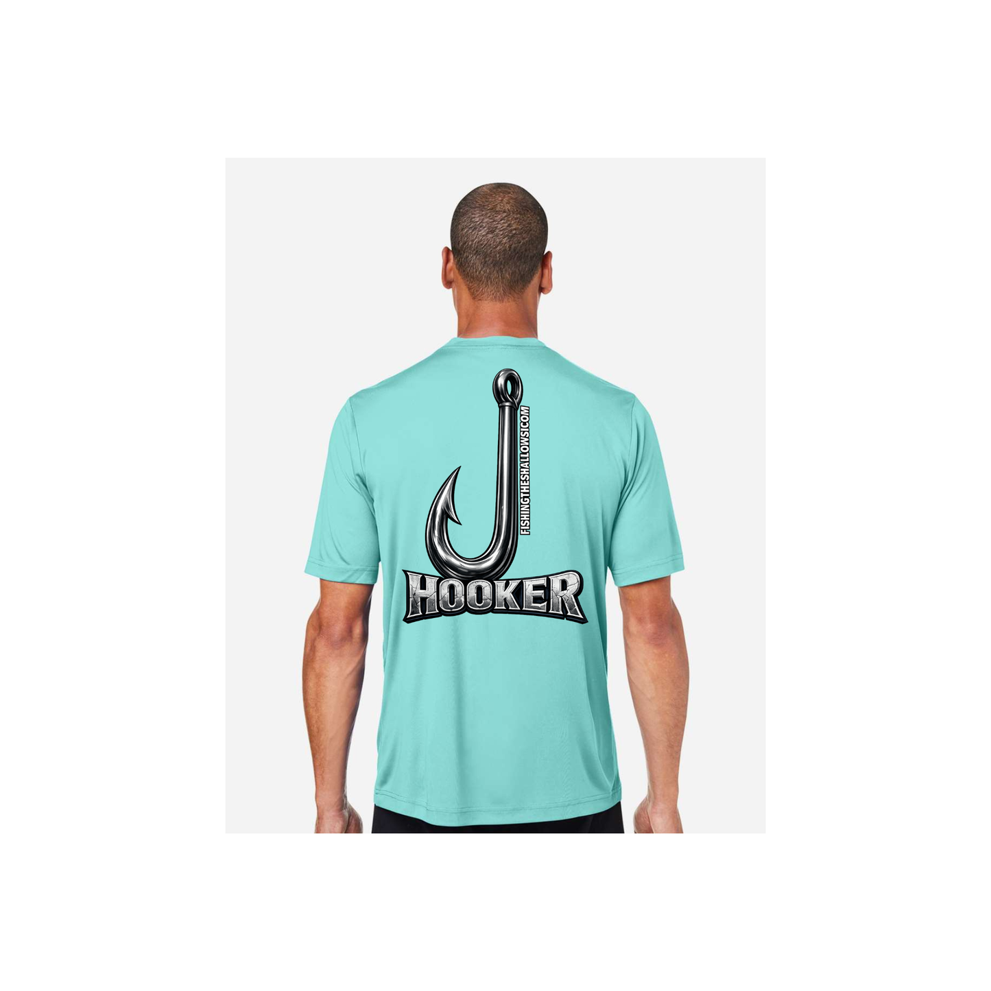 Hooker – Men's Short Sleeve in Sea Glass - back view