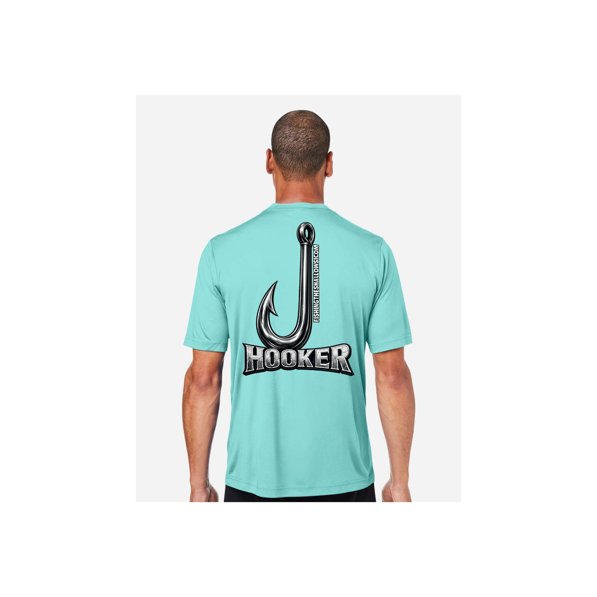 Hooker – Men's Short Sleeve in Sea Glass - back view