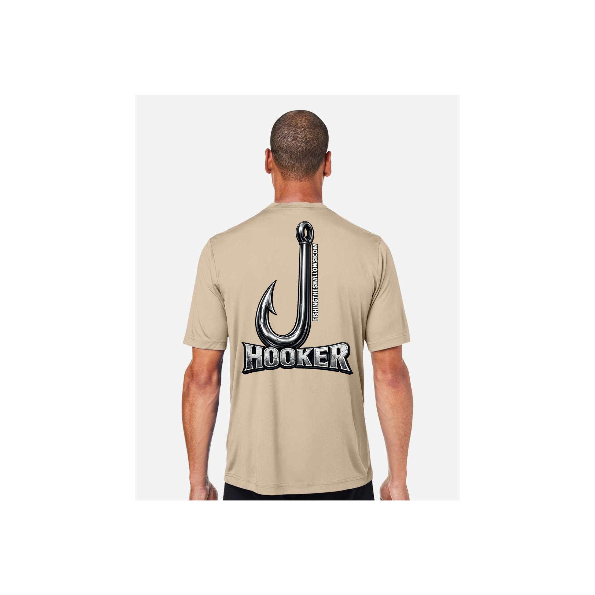 Hooker – Men's Short Sleeve in Stone - back view