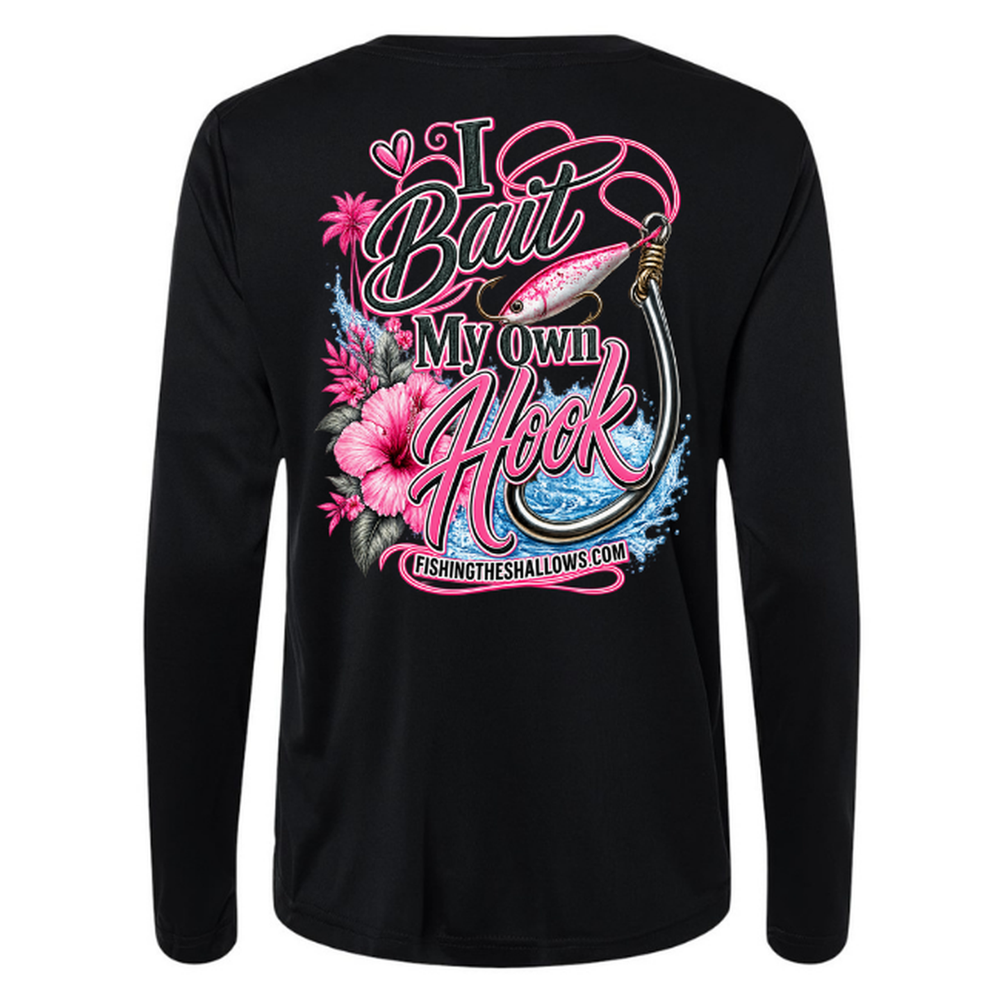 I Bait – Women's Long Sleeve - Black - Back