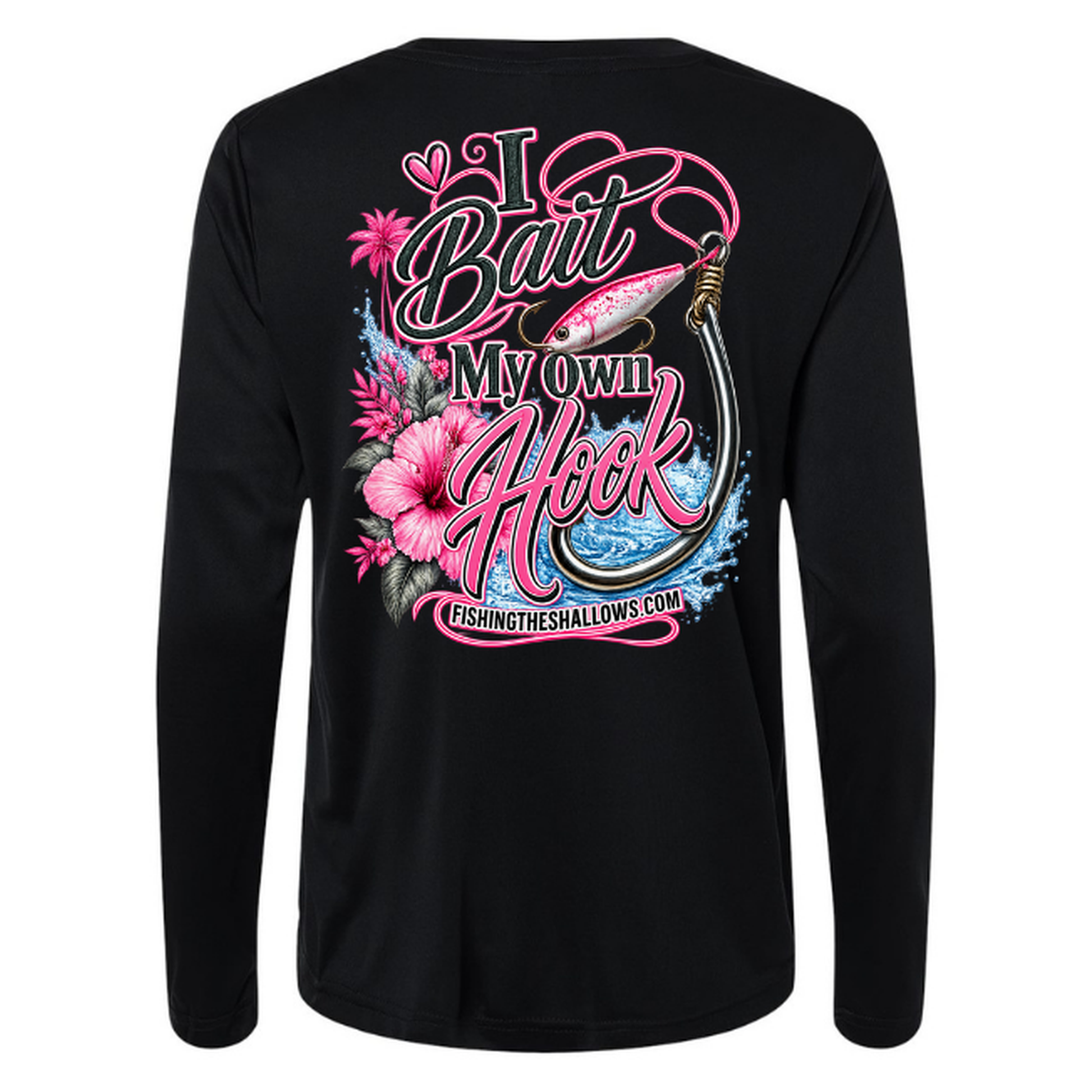 I Bait – Women's Long Sleeve - Black - Back